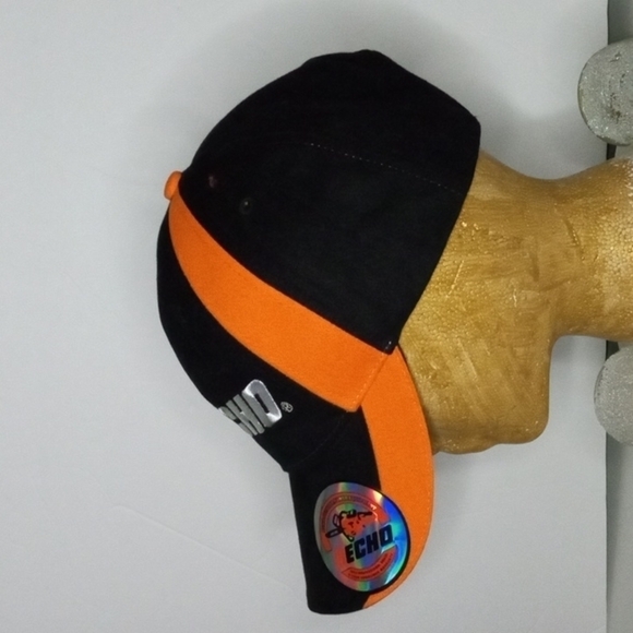 Echo Cap, adjustable back tab, Black Orange, 100% cotton, pre-owned - Picture 2 of 6